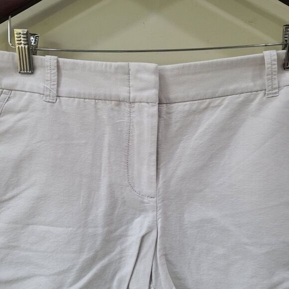 J. Crew Womens Woven Short Ivory Size 10 Neutral Lightweight Summer Classic - Picture 2 of 8